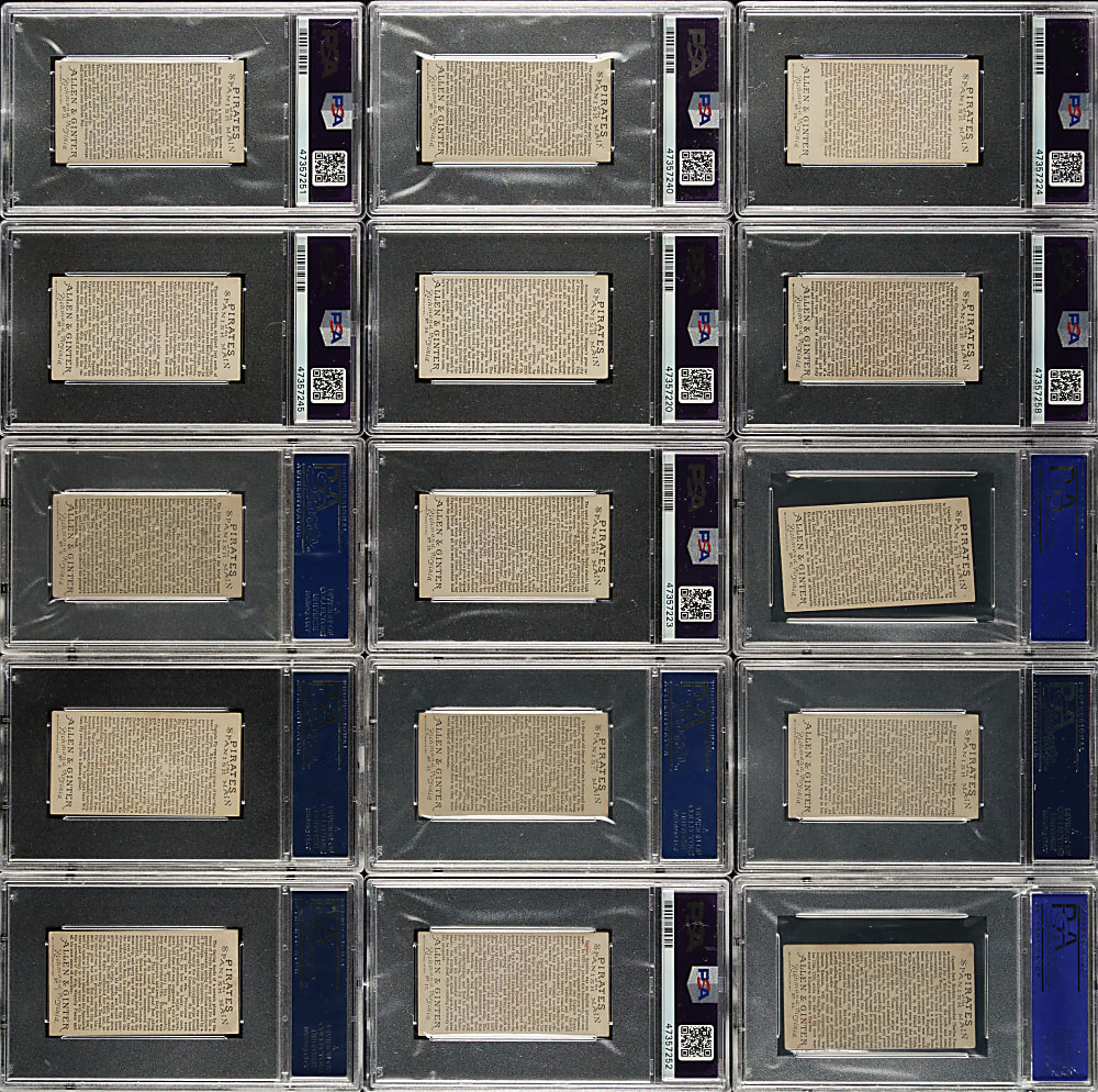 1888 N19 Allen & Ginter "Pirates of the Spanish Main" PSA EX 5 and VG-EX 4 Collection (19)