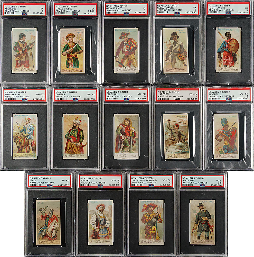 1887 N3 Allen & Ginter "Arms of All Nations" PSA-Graded Collection (18)