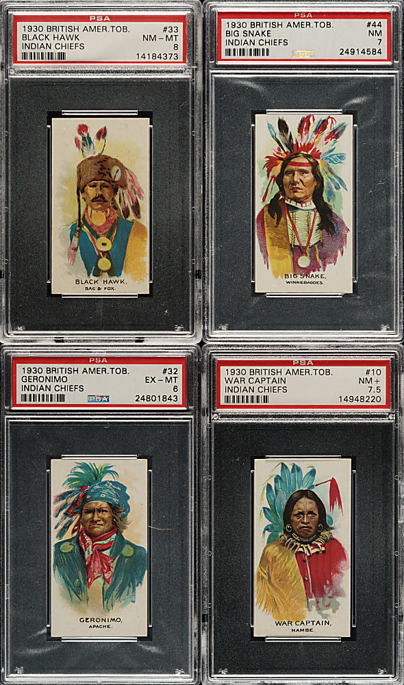 1930 British American Tobacco "Indian Chiefs" PSA-Graded Partial Set (32/50)