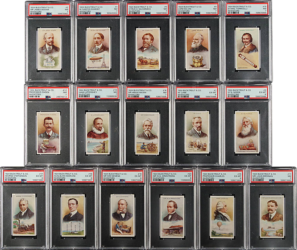 1924 Bucktrout & Co. "Inventors" PSA-Graded Complete Set (20)