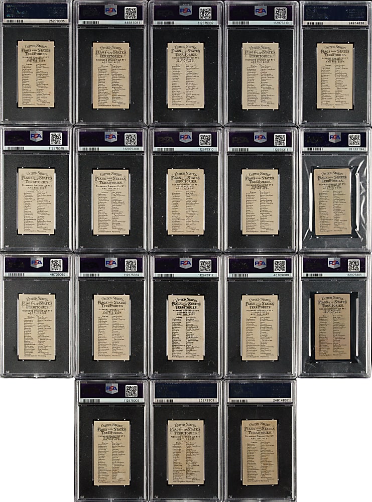1888 N11 Allen & Ginter "Flags of States and Territories" PSA-Graded Collection (22)