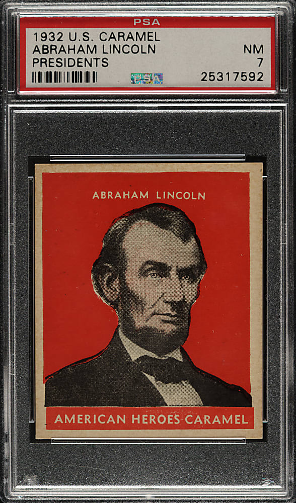 1932 R114 U.S. Caramel "Presidents" Abraham Lincoln PSA NM 7