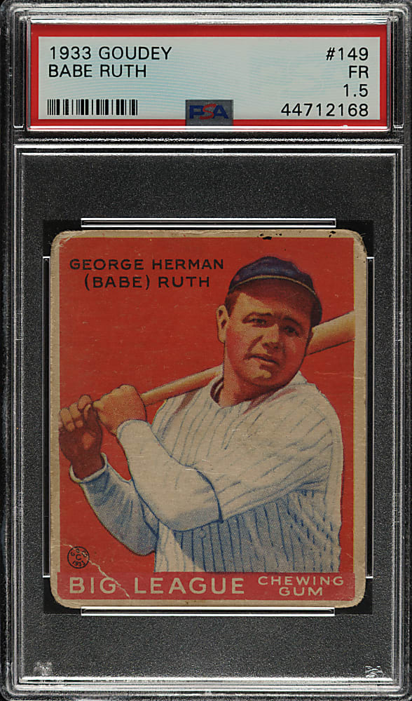 1933 R319 Goudey #149 Babe Ruth PSA FAIR 1.5