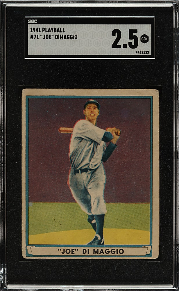 1941 R336 Play Ball #71 Joe DiMaggio SGC GOOD+ 2.5