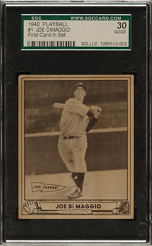 1940 R335 Play Ball #1 Joe DiMaggio SGC GOOD 30