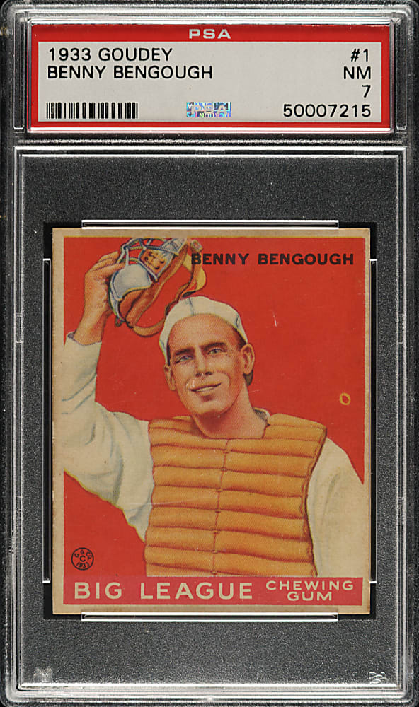 1933 R319 Goudey #1 Benny Bengough PSA NM 7