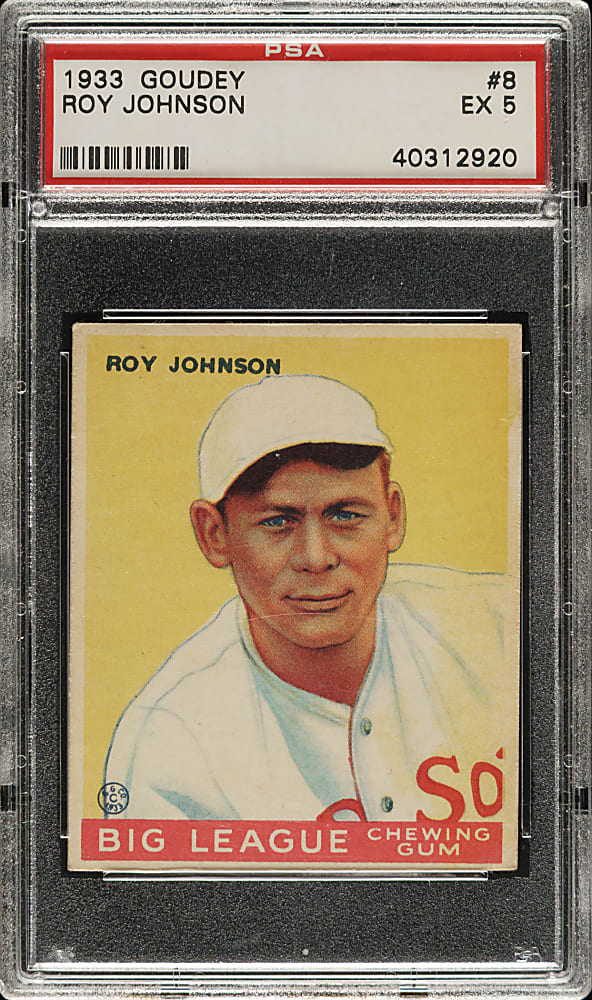 1933 R319 Goudey #8 Roy Johnson PSA EX 5