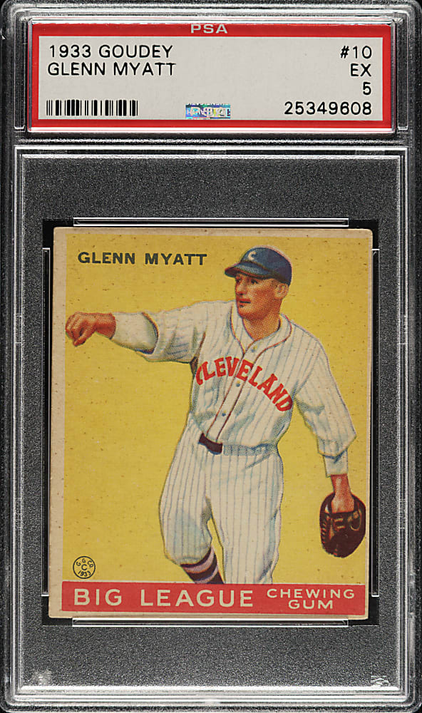 1933 R319 Goudey #10 Glenn Myatt PSA EX 5