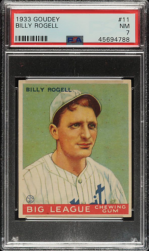 1933 R319 Goudey #11 Billy Rogell PSA NM 7