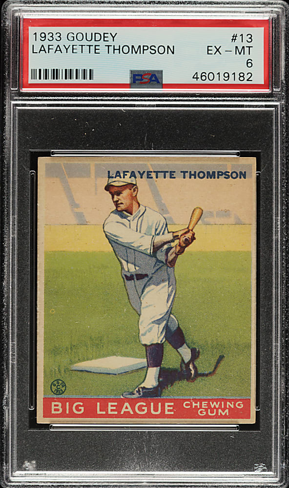 1933 R319 Goudey #13 Lafayette Thompson PSA EX-MT 6
