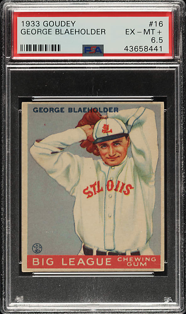 1933 R319 Goudey #16 George Blaeholder PSA EX-MT+ 6.5