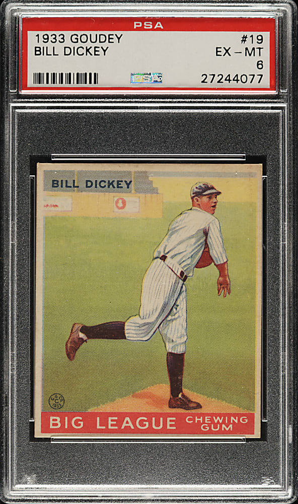 1933 R319 Goudey #19 Bill Dickey PSA EX-MT 6