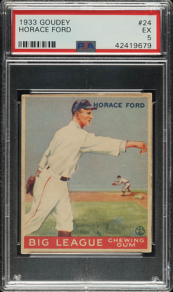 1933 R319 Goudey #24 Horace Ford PSA EX 5