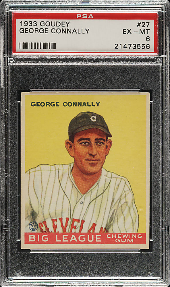 1933 R319 Goudey #27 George Connally PSA EX-MT 6