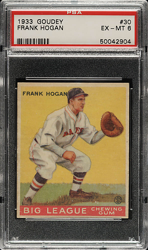 1933 R319 Goudey #30 Frank Hogan PSA EX-MT 6