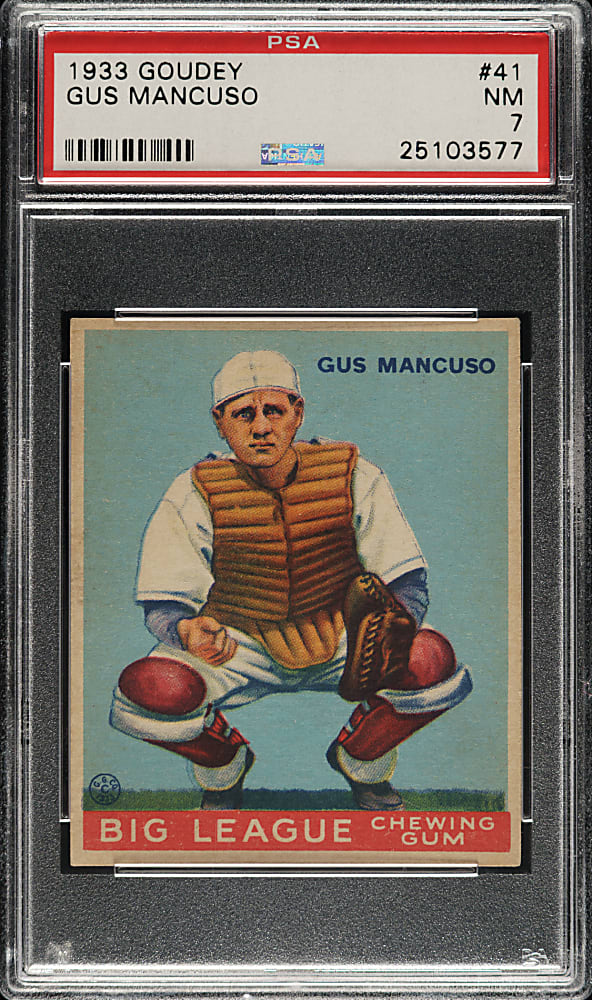 1933 R319 Goudey #41 Gus Mancuso PSA NM 7