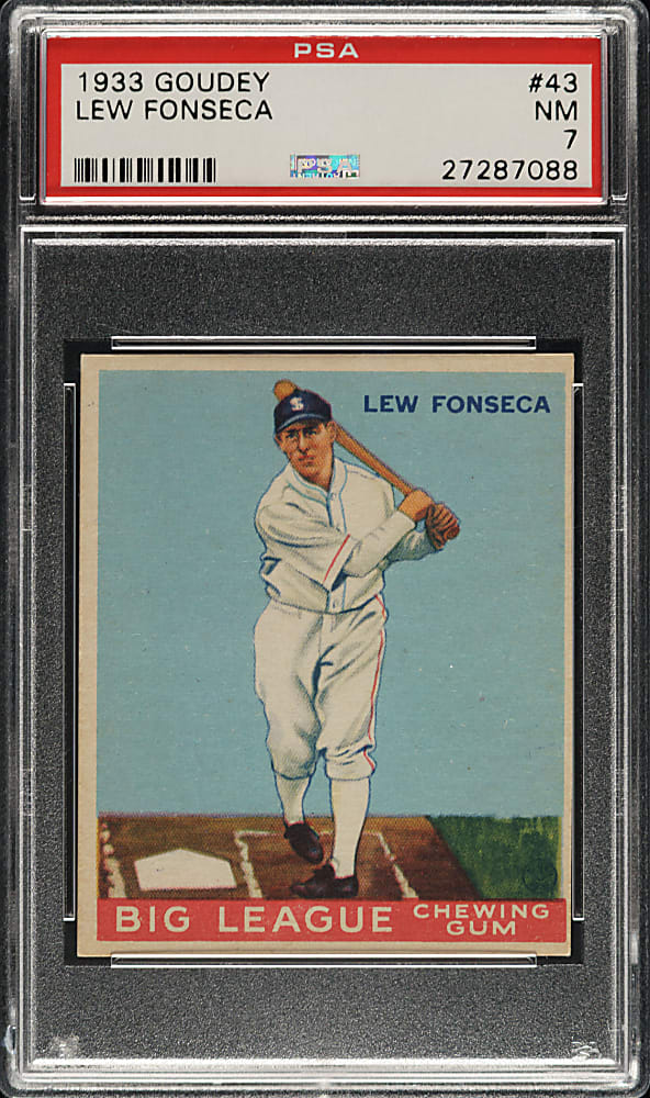 1933 R319 Goudey #43 Lew Fonseca PSA NM 7