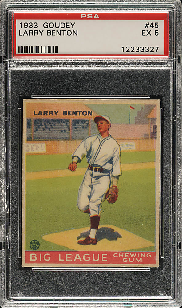 1933 R319 Goudey #45 Larry Benton PSA EX 5