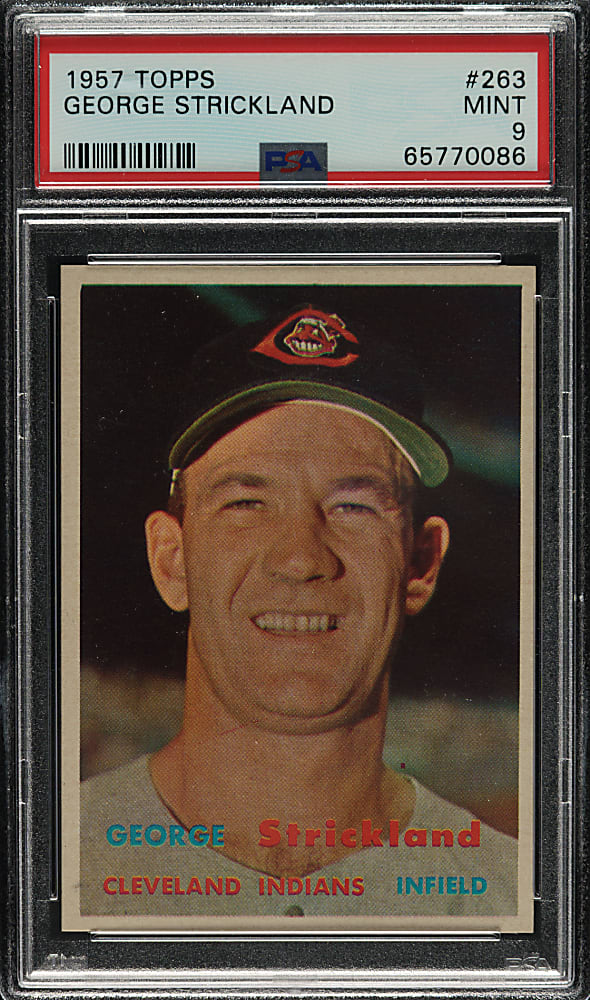 1957 Topps #263 George Strickland PSA MINT 9 - Highest Graded!