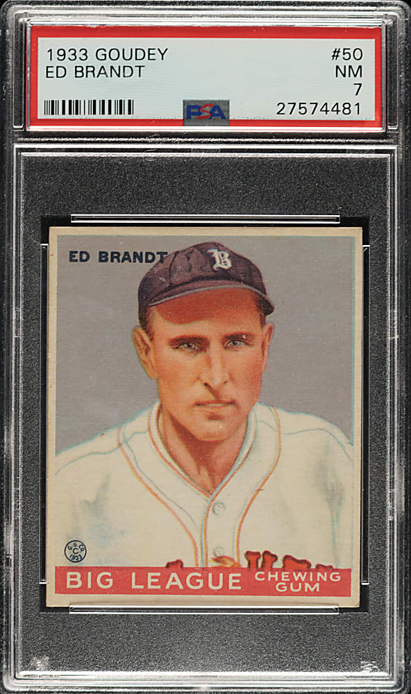 1933 R319 Goudey #50 Ed Brandt PSA NM 7