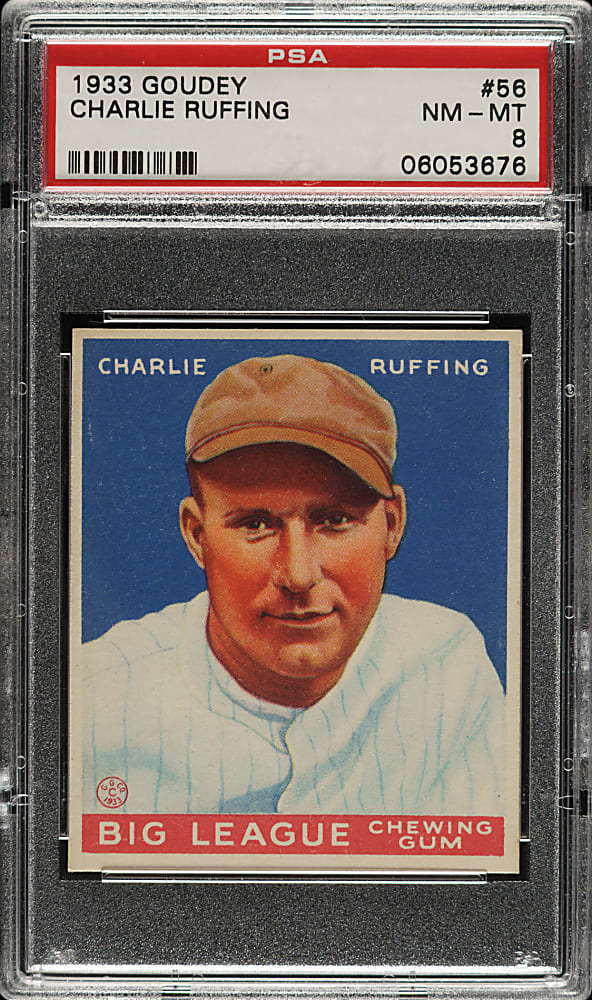 1933 R319 Goudey #56 Red Ruffing PSA NM-MT 8