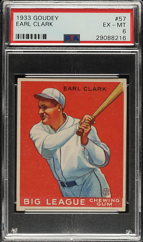 1933 R319 Goudey #57 Earl Clark PSA EX-MT 6