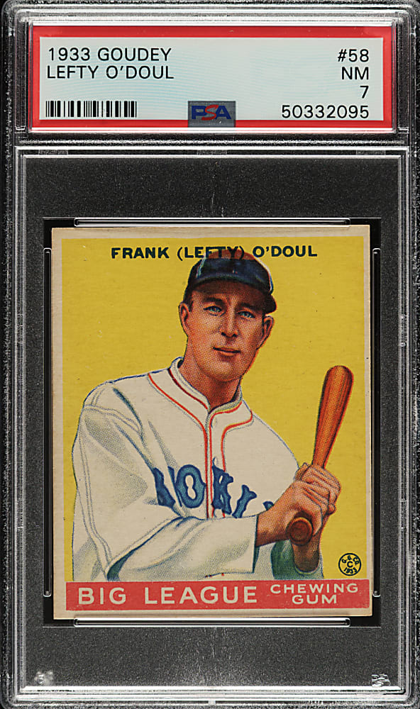 1933 R319 Goudey #58 Lefty O'Doul PSA NM 7