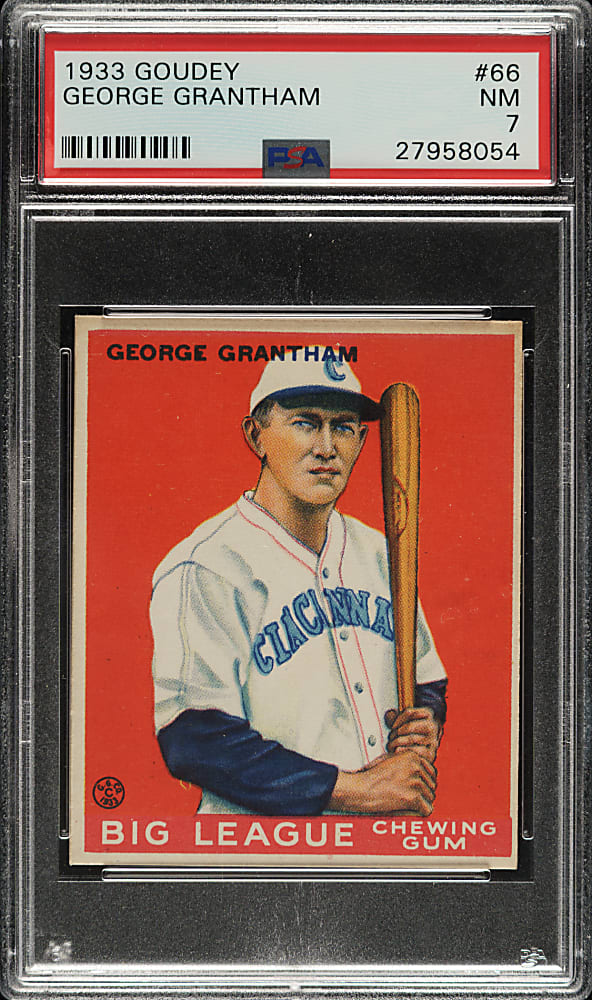 1933 R319 Goudey #66 George Grantham PSA NM 7