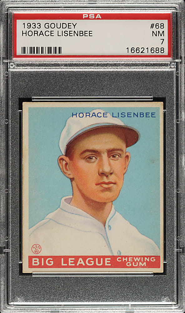 1933 R319 Goudey #68 Horace Lisenbee PSA NM 7