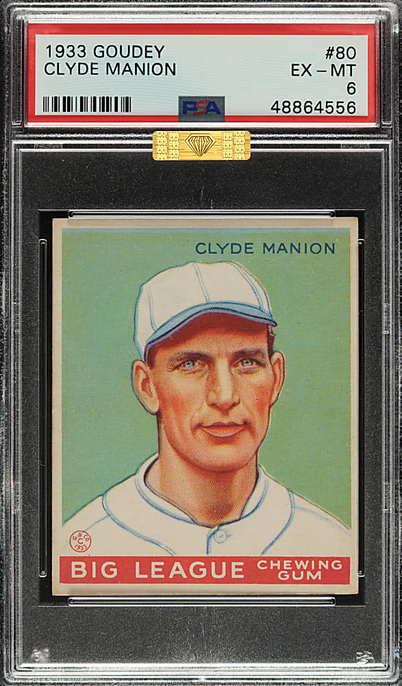 1933 R319 Goudey #80 Clyde Manion PSA EX-MT 6 (MBA Gold Diamond)
