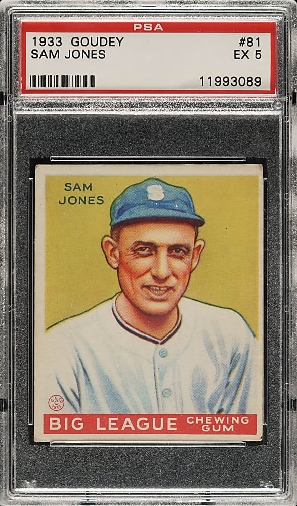 1933 R319 Goudey #81 Sam Jones PSA EX 5
