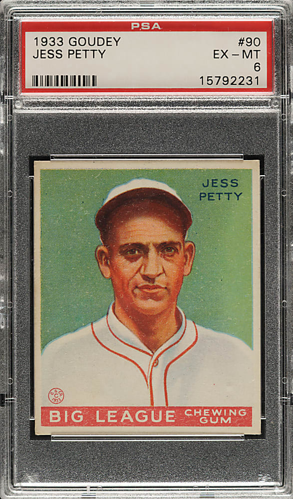 1933 R319 Goudey #90 Jess Petty PSA EX-MT 6