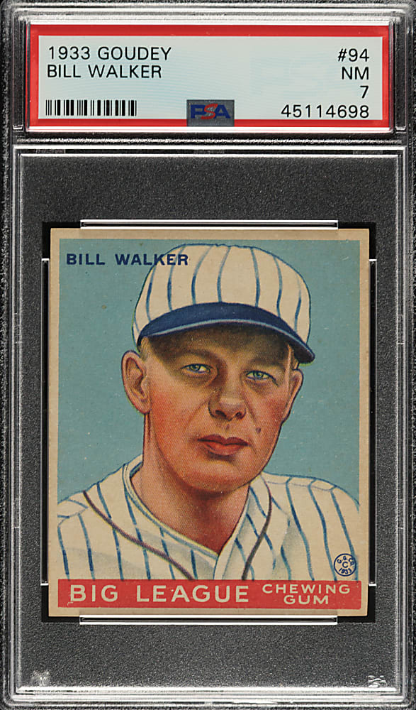 1933 R319 Goudey #94 Bill Walker PSA NM 7