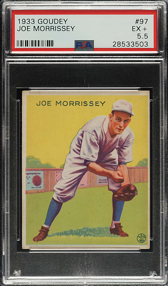 1933 R319 Goudey #97 Joe Morrissey PSA EX+ 5.5