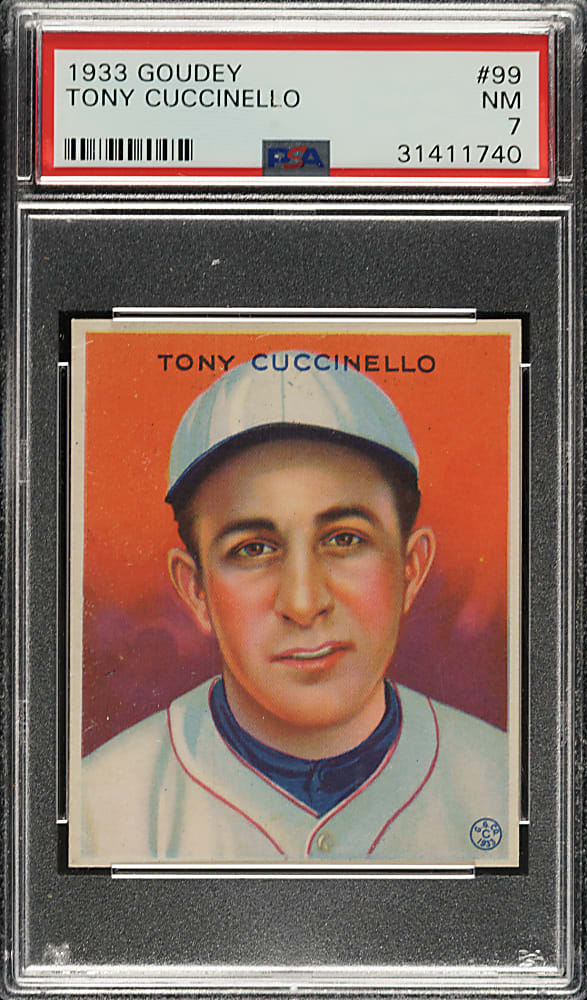 1933 R319 Goudey #99 Tony Cuccinello PSA NM 7