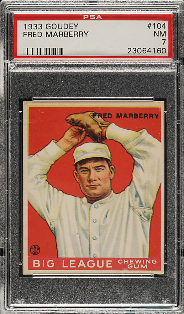 1933 R319 Goudey #104 Fred Marberry PSA NM 7