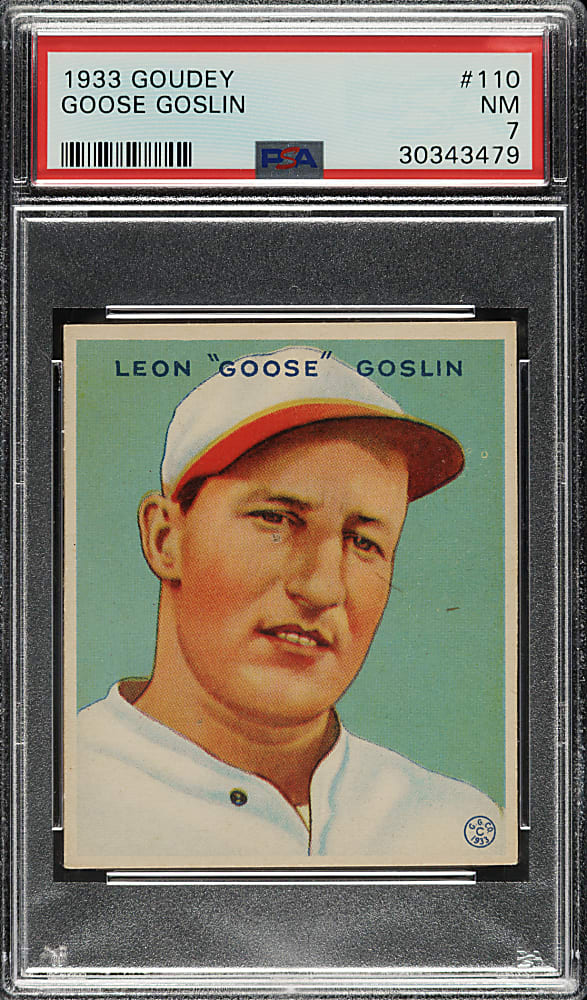 1933 R319 Goudey #110 Goose Goslin PSA NM 7