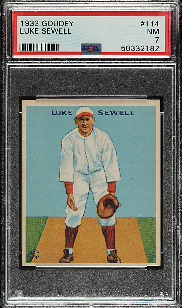 1933 R319 Goudey #114 Luke Sewell PSA NM 7