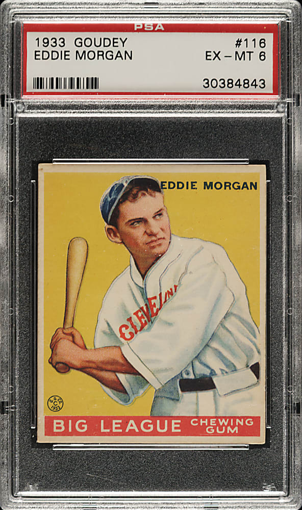 1933 R319 Goudey #116 Eddie Morgan PSA EX-MT 6