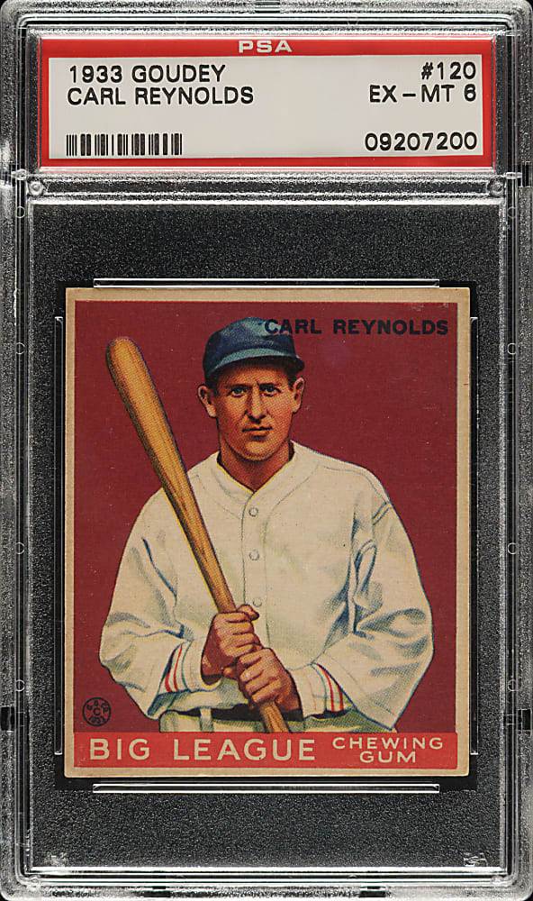 1933 R319 Goudey #120 Carl Reynolds PSA EX-MT 6