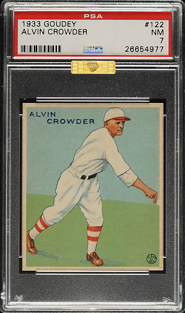 1933 R319 Goudey #122 Alvin Crowder PSA NM 7 (MBA Gold Diamond)