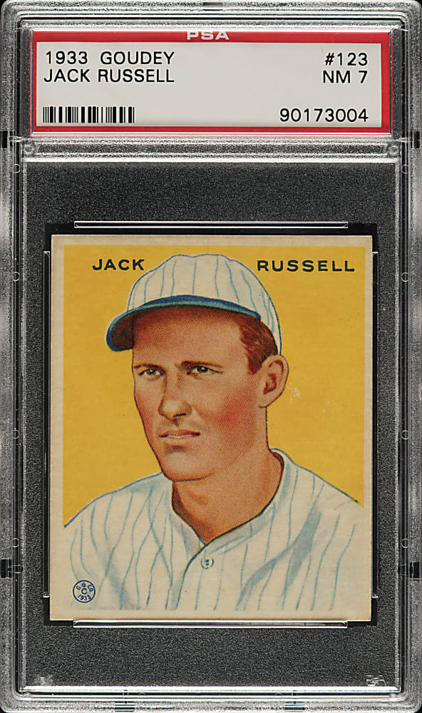 1933 R319 Goudey #123 Jack Russell PSA NM 7