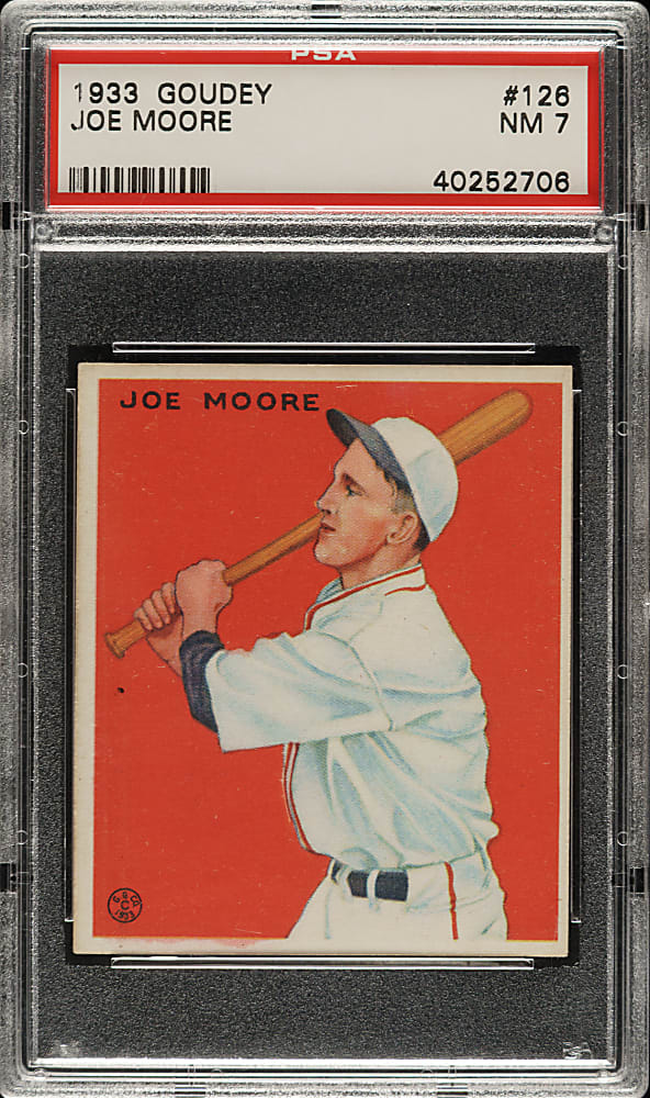 1933 R319 Goudey #126 Joe Moore PSA NM 7