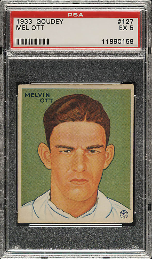 1933 R319 Goudey #127 Mel Ott PSA EX 5