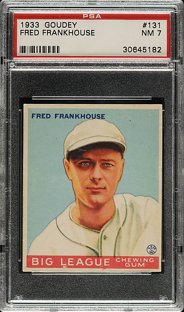 1933 R319 Goudey #131 Fred Frankhouse PSA NM 7
