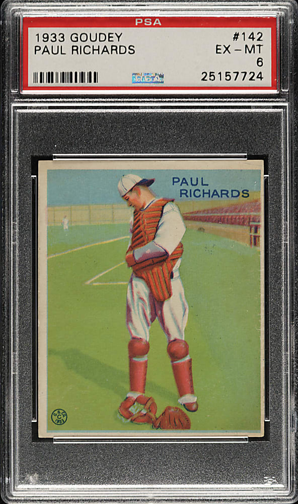 1933 R319 Goudey #142 Paul Richards PSA EX-MT 6