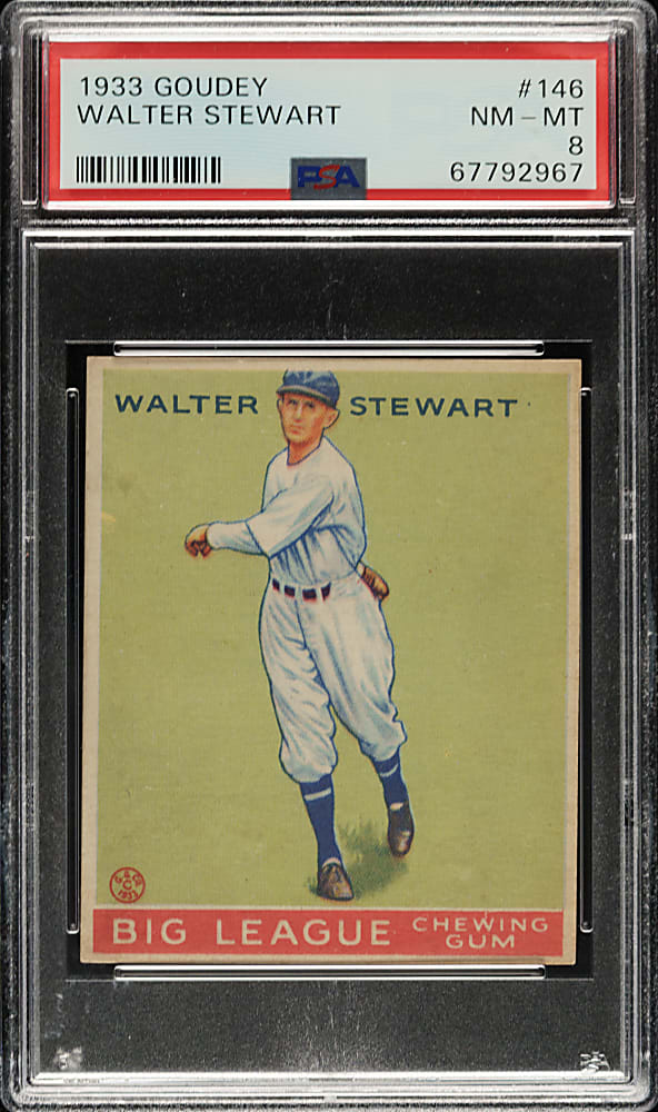 1933 R319 Goudey #146 Walter Stewart PSA NM-MT 8