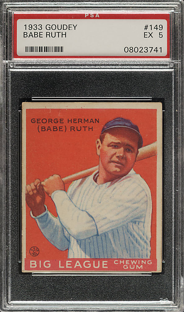 1933 R319 Goudey #149 Babe Ruth PSA EX 5