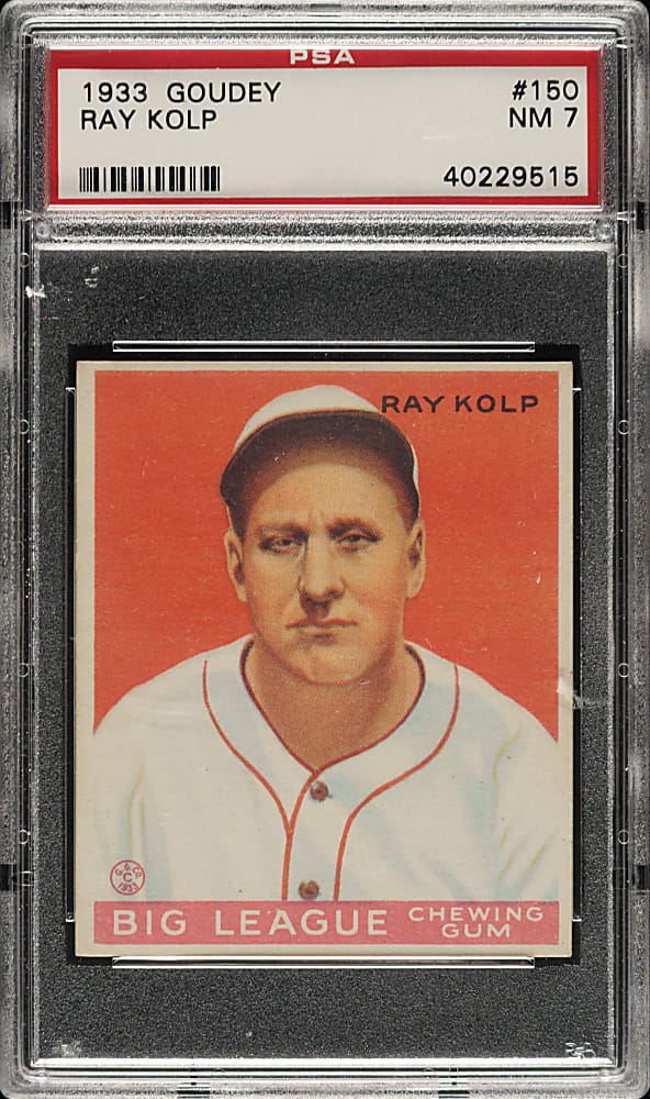 1933 R319 Goudey #150 Ray Kolp PSA NM 7