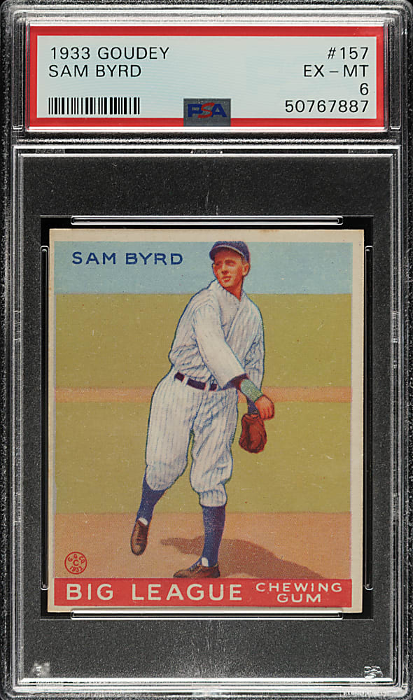 1933 R319 Goudey #157 Sammy Byrd PSA EX-MT 6